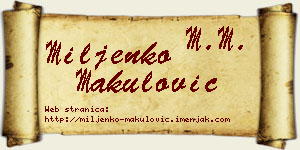 Miljenko Makulović vizit kartica